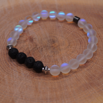 Mermaid Glass Bead w/ Lava Stone