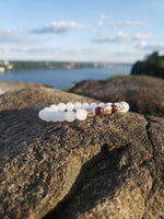 Garnet and White Chalcedony