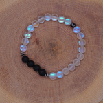 Mermaid Glass Bead w/ Lava Stone