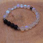 Mermaid Glass Bead w/ Lava Stone