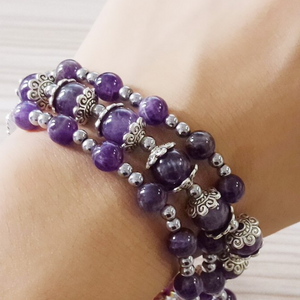 Amethyst Multilayer Bracelet