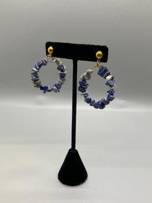 Lapis Lazuli Hoops