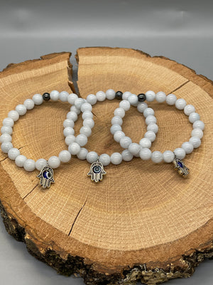 Aquamarine w/ Hamsa Hand Bracelet