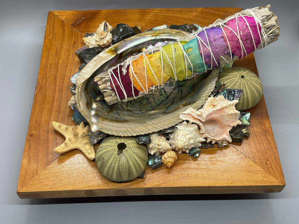 White Sage Smudge Stick w/ Chakra Rose Petals