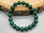 Malachite Stone Bead Bracelet