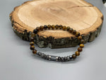 Tiger Eye w/ Labradorite Faceted Bead Bracelet
