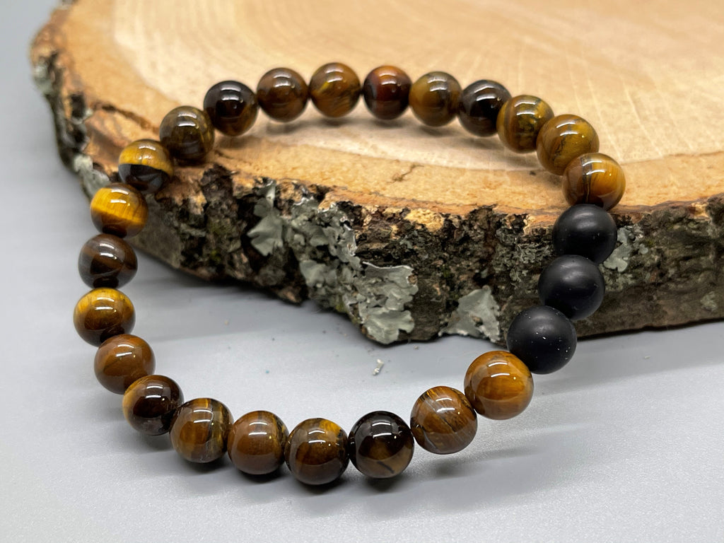 Tiger Eye w/ Onyx Bracelet
