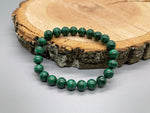 Malachite Stone Bead Bracelet