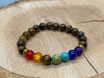 Tiger Eye 7 Chakra Bracelet