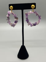 Amethyst Hoops