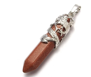 Dragon Bail Natural Gems Stone Pendant