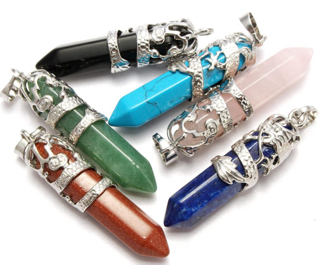 Dragon Bail Natural Gems Stone Pendant