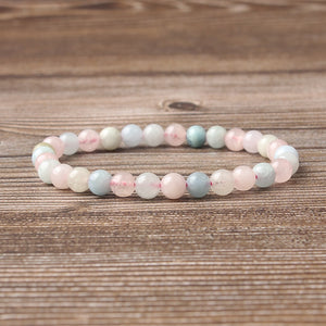 Multicolor Morganite Bead Bracelet