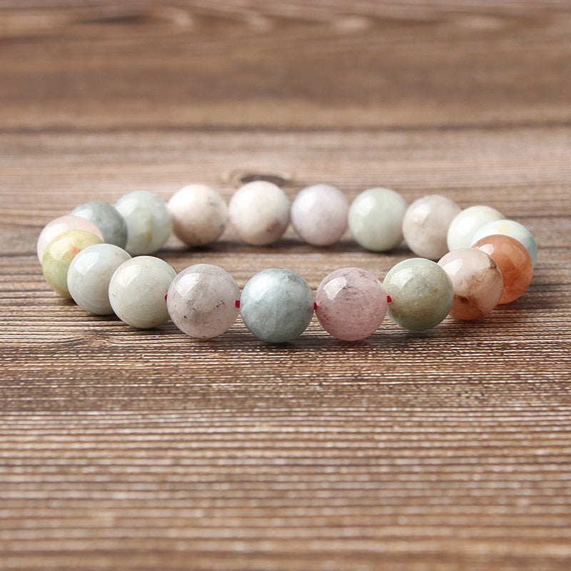 Multicolor Morganite Bead Bracelet