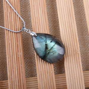 Natural Labradorite Irregular Pendant