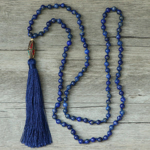 Lapis Lazuli Nepal Pendant 108 Mala