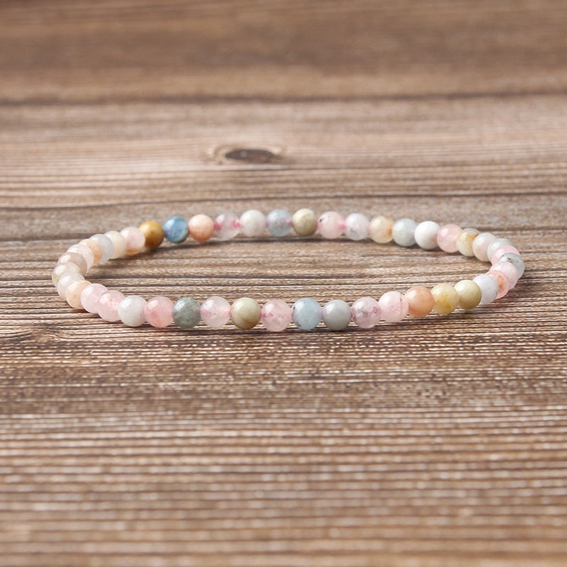 Multicolor Morganite Bead Bracelet