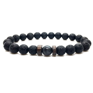 Natural Bead Bracelet Lava Stone Diffuser for Men