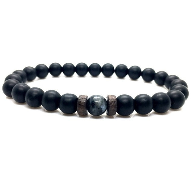 Natural Bead Bracelet Lava Stone Diffuser for Men