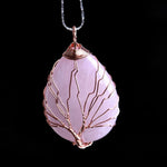 Tree of Life Pendent- Rose/TigerEye/Amethyst/Red Jasper